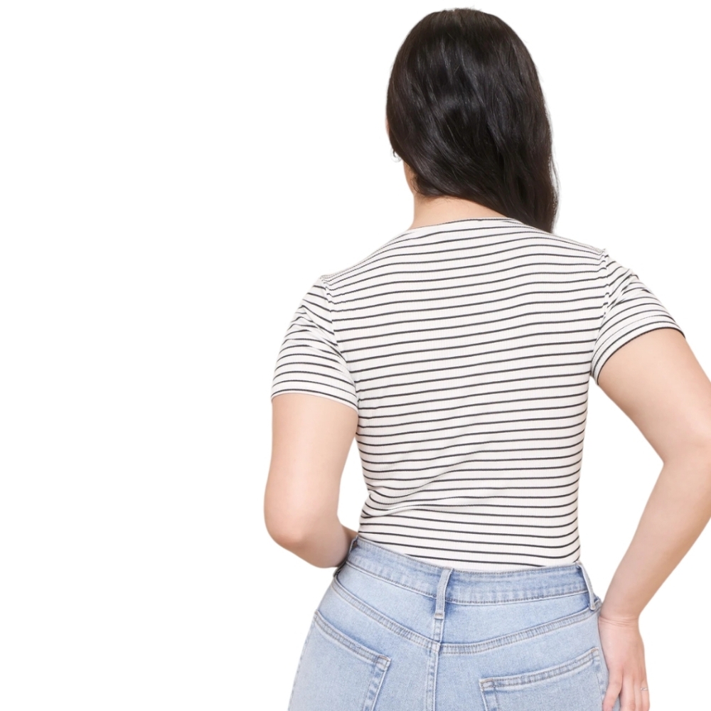 Kinship Striped Ribbed Bodysuit - Picture 11 of 11